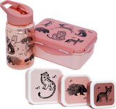 Petit Monkey - Snackdoosjes dieren roze - set van 3