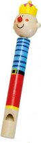 fluit junior 12,5 x 2,5 cm hout geel/blauw/rood