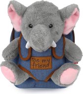 rugzak Olifant 2,7 liter 26 cm polyester blauw/grijs