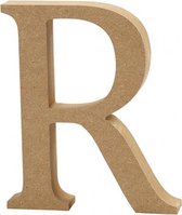 houten letter R 8 cm