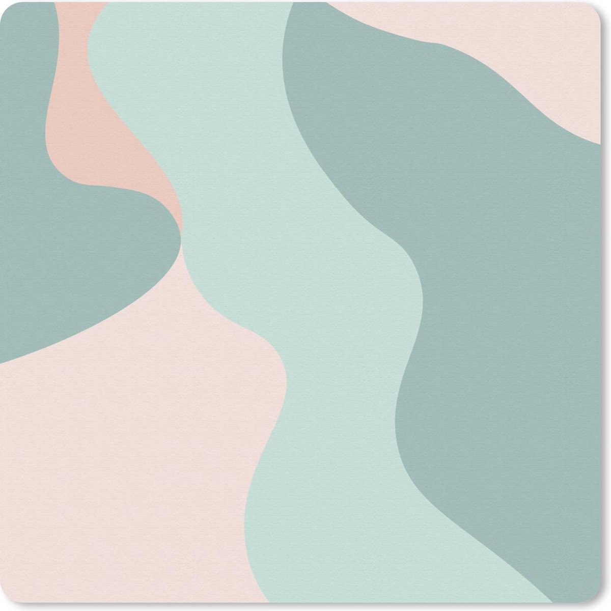 Muismat 20x20 cm - Mousepad Zomer - Vormen - Pastel - Muismatten