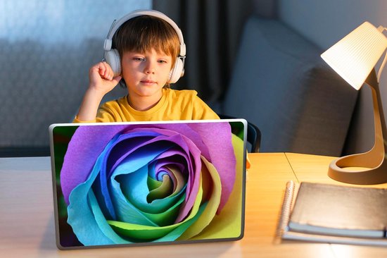 Sticker ordinateur portable - 14 pouces - Rose - Rose - Blauw