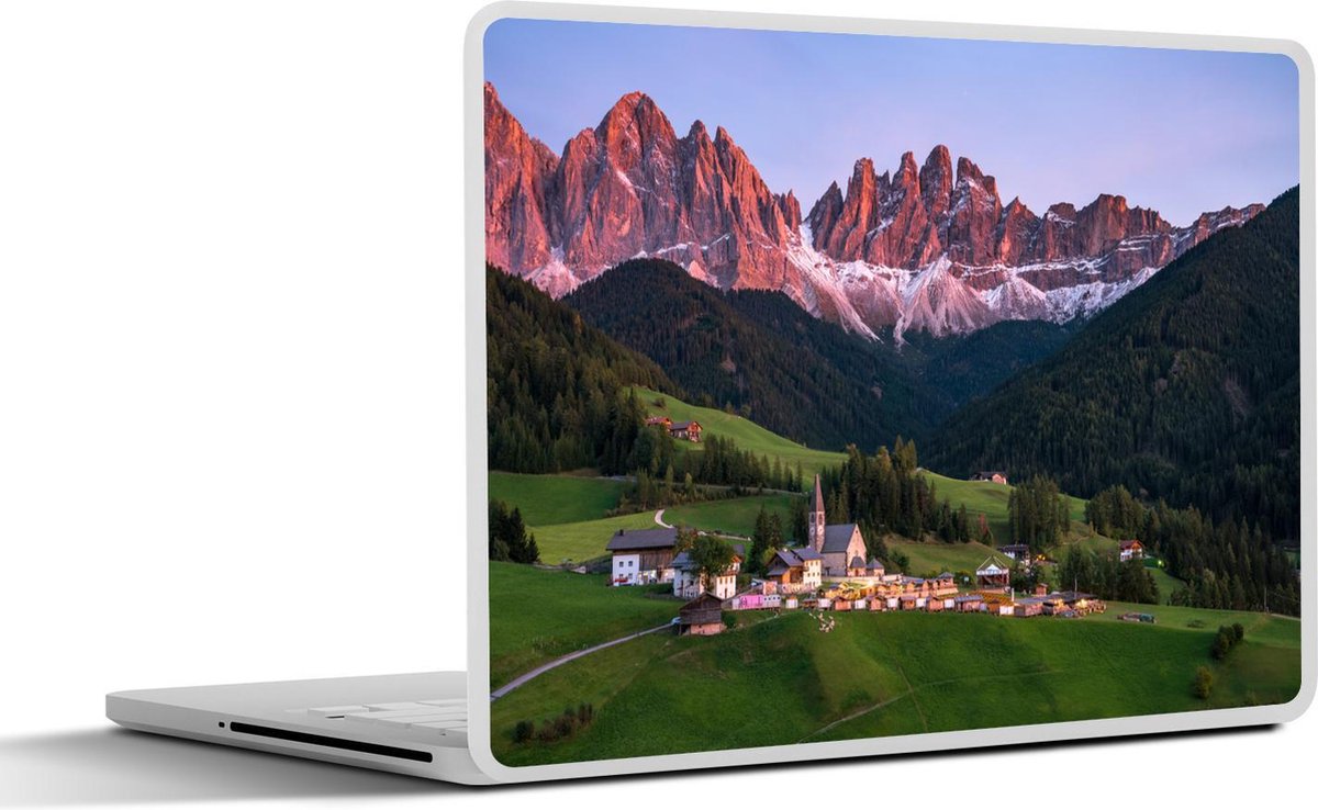 Laptop sticker - 14 inch - Dolomieten - Italië - Berg - 32x5x23x5cm - Laptopstickers - Laptop skin - Cover
