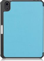Case2go - Tablet hoes geschikt voor Apple iPad Mini 6 (2021) - 8.3 inch - Tri-Fold Book Case - Apple Pencil Houder - Licht Blauw