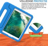 Hoes geschikt voor iPad 2022 / 2021 / 2020 10.2 inch - Screen Protector GlassGuard - Kinder Back Cover Kids Case Hoesje Blauw & Screenprotector