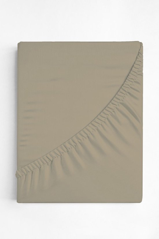 hoeslaken/onderlaken basic beige 140x200cm +30CM