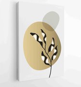 Canvas schilderij - Botanical and gold abstract wall arts vector collection. 4 -    – 1880158270 - 80*60 Vertical