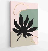 Canvas schilderij - Botanical and gold abstract wall arts vector collection. 3 -    – 1876883203 - 115*75 Vertical