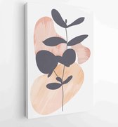 Canvas schilderij - Botanical wall art vector set. Earth tone boho foliage line art drawing with abstract shape 3 -    – 1894296097 - 40-30 Vertical