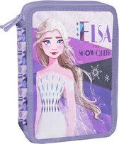 etui Frozen 2 meisjes 21 x 15 cm polyester paars 5-delig