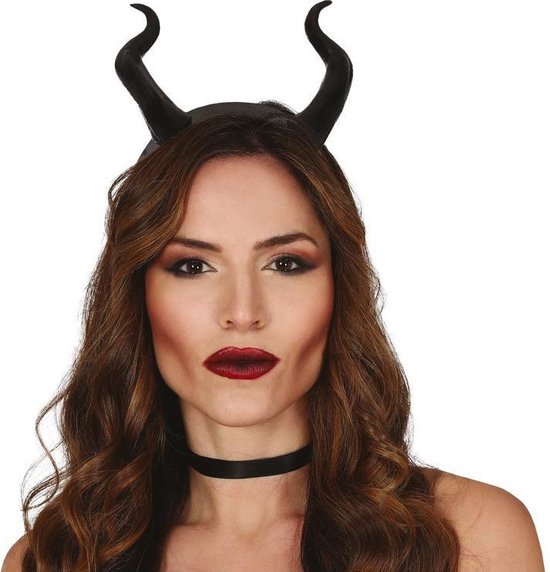 Halloween - Bandeau d' Horreur avec des cornes de diable/sorcière noires  pour adultes... | bol