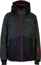 Icepeak Hale Ski Jas Junior  Wintersportjas - Maat 128  - Unisex - groen/zwart/rood