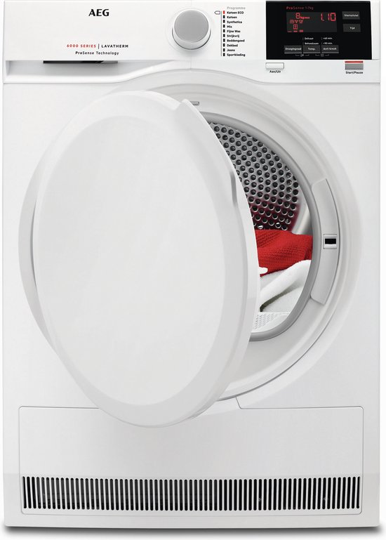 AEG T6DB82GP 6000 serie ProSense - Wasdroger Condensdroger - 8kg