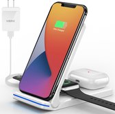 Vibrix HYS wireless charger (15W) -  3-IN-1 oplader - Batterijstatus