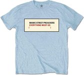 Manic Street Preachers Heren Tshirt -XL- Everything Must Go Blauw