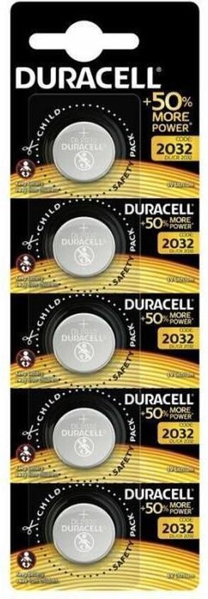 5 stuks Duracell CR2032 3volt knoopcel batterijen - Duracell