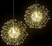Led Verlichting op batterij - lampjes - fireworks led lights - sfeerverlichting - feestverlichting  - warm wit - vuurwerkverlichting op battterij - 30 CM - met afstandbediening