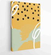 Canvas schilderij - Abstract organic shape Art design for poster, print, cover, wallpaper, Minimal and natural wall art. 3 -    – 1855434613 - 40-30 Vertical