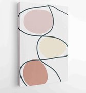 Canvas schilderij - Earth tones organic shape Art design for poster, print, cover, wallpaper, Minimal and natural wall art. Vector illustration. 3 -    – 1834708729 - 50*40 Vertica