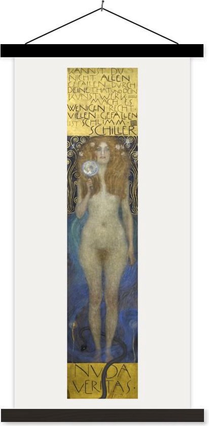Affiche scolaire - Nuda veritas - Gustav Klimt - 90x180 cm - Lattes noires