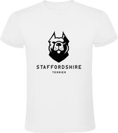 Staffordshire Terrier Heren T-shirt | Hond | Dier | Dierendag | Huisdier | Vriend | Grappig | Cadeau | Wit