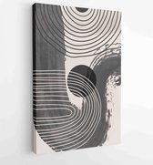 Canvas schilderij - Black and white abstract wall arts background vector 1 -    – 1909205638 - 40-30 Vertical