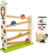 Houten Rollerbaan Giraffe Wit