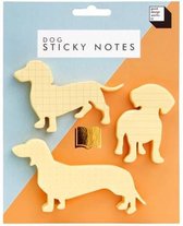 memoblaadjes zelfklevend hond 8 cm papier cr√®me 3 stuks