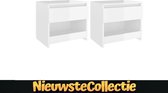 nachtkastjes set van 2 - hoogglans wit - nachtkastje - kast - kastje - slaapkamer - woonkamer - Nieuwste collectie