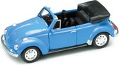 Volkswagen Beetle (Blauw) (10 cm) 1/34 Welly - Samba Modelauto - Schaalmodel - Miniatuurauto