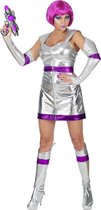 Widmann - Science Fiction & Space Kostuum - Science Fiction Dame Ursula Uranus - Vrouw - Zilver - Large - Carnavalskleding - Verkleedkleding