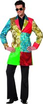 Wilbers & Wilbers - Glitter & Glamour Kostuum - Bizar Drukke Showmantel Circus - multicolor - Maat 48 - Carnavalskleding - Verkleedkleding