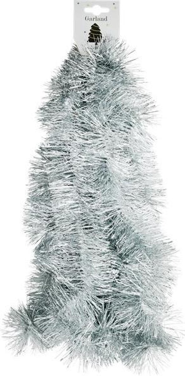 Kerstslinger - Zilver - Kunststof - 270 cm - 2 stuks - Feest - Kerst - Slinger - Kerstboom - Versiering