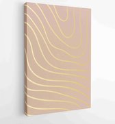 Canvas schilderij - Abstract geometry frame, line arts, and Art deco pattern background. Use for wedding invitation, cover, VIP card, print, poster and wallpaper. 1 -    – 18332296