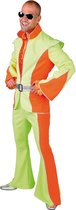 Magic By Freddy's - Jaren 80 & 90 Kostuum - Boney M Disco Jaren 70 - Man - groen,oranje - Small - Carnavalskleding - Verkleedkleding