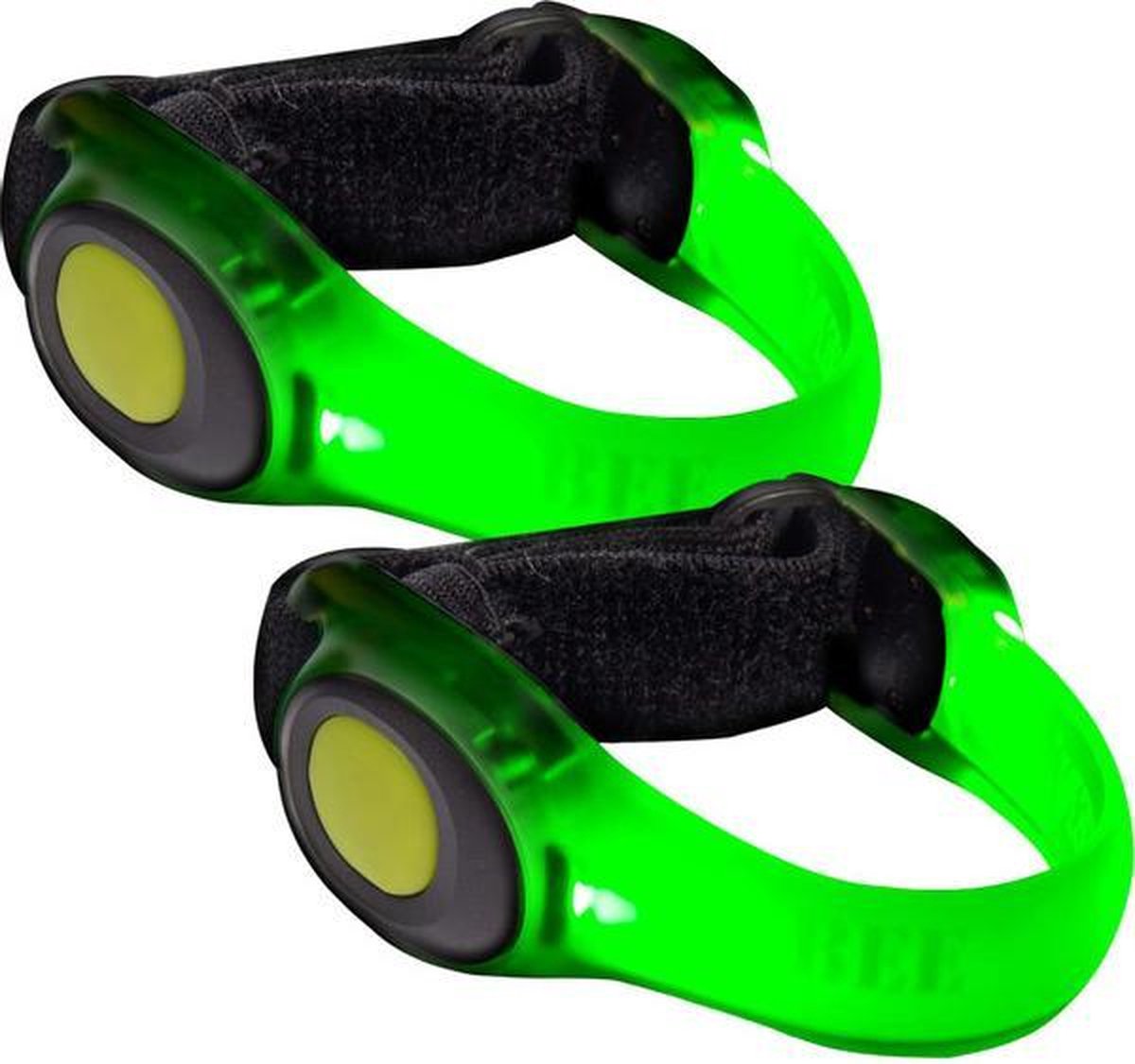 Led Armband batterijen | BEE SAFE groen -2 pack - | hardloop verlichting | sportarmband