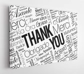 Canvas schilderij - Thank You Word Cloud concept background in many languages  -      378218041 - 115*75 Horizontal