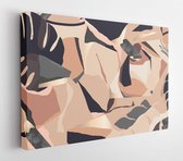 Canvas schilderij - Modern artistic illustration pattern. Creative collage with shapes. Seamless pattern. Fashionable template for design.  -     1487173604 - 50*40 Horizontal