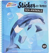 Grafix - Stickeren op nummer - ''Zeedieren'' - Sticker kinderen - Stickers - Stickerboek - Knutselen meisjes