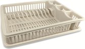 Houseware, afdruiprek inclusief, lekbak, wit, kunststof, 46x36,5x8cm