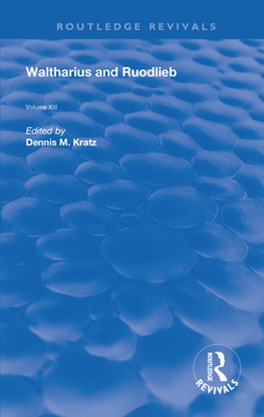 Routledge Revivals - Waltharius and Ruodlieb - cover