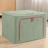 Milla Stoffen Opbergdoos voor Kleding, Speelgoed en Lakens - Wasgoed - Kast Organizer - Groen - 55 L - 50 x 40 x 28 cm