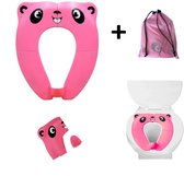 WC Verkleiner Roze Panda Ontwerp - Toilettrainer - Opvouwbare Toilet Zitje - Toiletbril Verkleiner - Kinder WC Bril