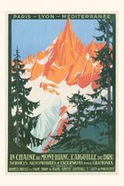 Pocket Sized - Found Image Press Journals- Vintage Journal French Alps Travel Poster