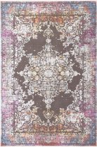 Vloerkleed KATHMANDU - paars roze bruine tinten - zacht velours - 80 x 300 cm - in diverse maten verkrijgbaar - kleed - tapijt - karpet - loper - mat - keukenmat - keukenloper