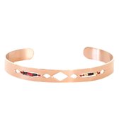 Armband-Bangle met Miyuki kralen-roestvrij staal-rosé goudkleurig