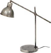 dePauwWonen Loft hinged Tafellamp - incl led lampen - E27 - Oud zilver; Grijs