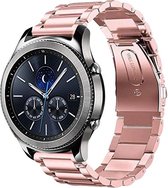 Stalen Smartwatch bandje - Geschikt voor  Samsung Gear S3 stalen band - rosé pink - Strap-it Horlogeband / Polsband / Armband