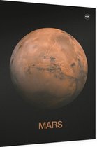 Valles Marineris-halfrond van Mars, NASA Science - Foto op Dibond - 30 x 40 cm