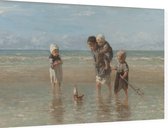 Kinderen der zee, Jozef Israëls - Foto op Dibond - 90 x 60 cm